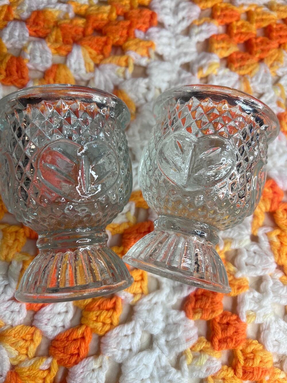 Set of 2 Vintage Avon Tea Light Votives